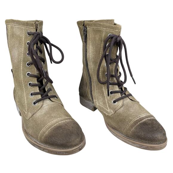 Roan X Bed Stu Women’s Affair Tan Suede Combat Boot Size US 6 - Picture 5 of 10